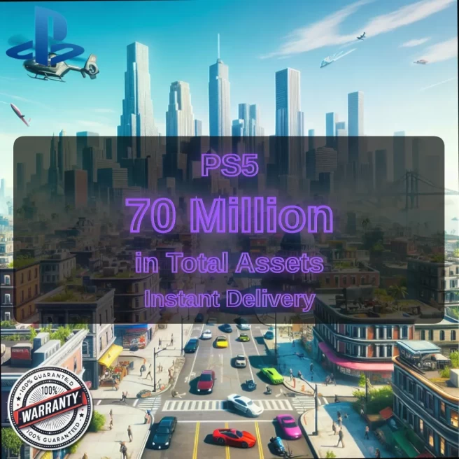 PS5 Level 30 + 70 Million in Total Assets ( 30 Million Pure Cash + 40 Million in Cars ) #LOT-143237