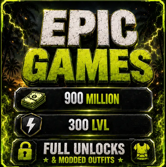 Epic Games | 900 MILLION MONEY | 30M CASH + 870M HANGAR ASSETS | 300 LVL | Modded outfits | ALL UNLOCKS | MAX STATS | Full Access | Instant Deli