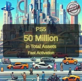 PS5 Level 30 + 50 Million in Total Assets ( 30 Million Pure Cash + 20 Million in Cars ) #LOT-143248