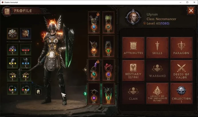 NA - High Heaven | 60 (1080) Necromancer - Vanquisher | CR 48808 | Reso 490 | Inverno V | Vrog Lv30 | CS-On | TakeMail DI104B