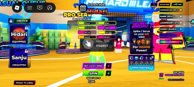 ROBLOX6174 // ACCOUNT WITH Riku + Shiro + Hidari + Sanju 22 LVL + BSS + SOLS RNG
