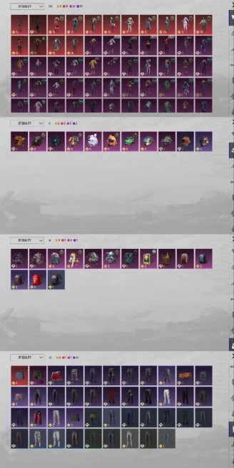 Collections 45 + Psychic set | 11 upgrade gun + Lobby Mythic| LEVEL 70 | CLOTH SET 138 | GUN SKINS 100 | HELMET 11  | Glider Mythic | r050