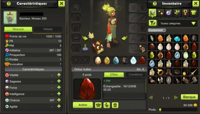 [TEMPORIX-1] SACRI 200 FULL DOFUS/SKINS !! Jamais Certifie, 100% Safe.