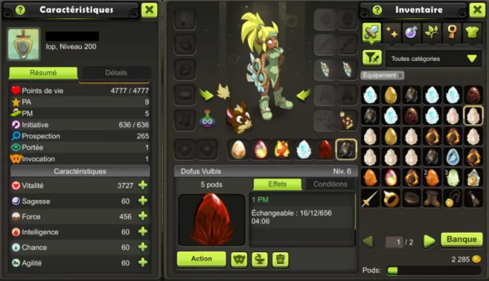 [TEMPORIX-1] IOP 200 FULL DOFUS/SKINS !! Jamais Certifie, 100% Safe.