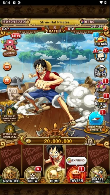 One Piece Treasure Cruise | Android 6400+ Rainbow Gems , Starter lvl 3 Fresh only tutorial | Automatic Delivery