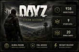 [STEAM] DayZ ACCOUNT | 938 HOURS | 20 BONUS GAMES | STEAM LVL 9 | FULL ACCESS | INSTANT DELIVERY