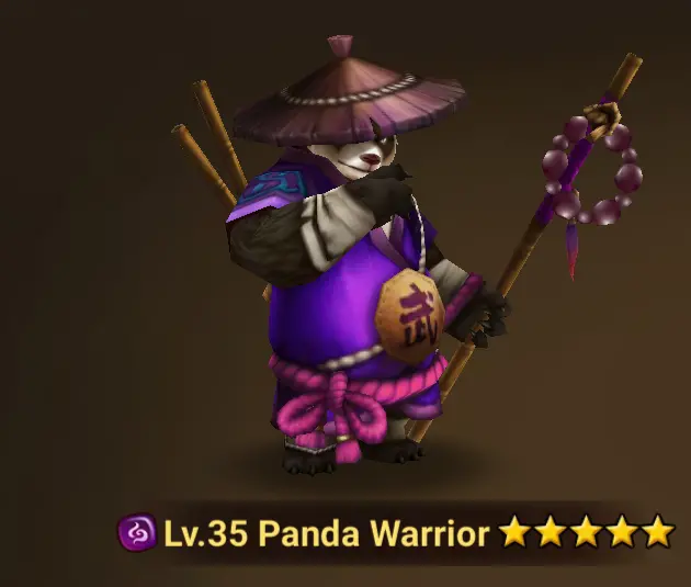 Europe | Dark Panda Warrior | L&D Scroll*60~85 | (11+12 )Year Special Scroll*540~600 | All - Attribute Scrolls*0~6 | EIGV0029