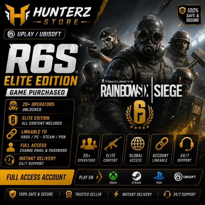 [ UPLAY / UBISOFT ] R6S Elite Edition (Game Purchased) | 20+ Operators | Not Ranked Ready | Full Access | Linkable to XBOX / PC - STEAM / PSN