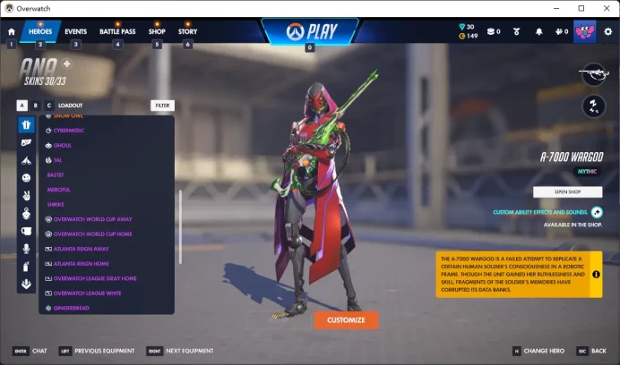 MERCY / GENJI / OVERWATCH LEAGUE WHITE / ONRYO / Full Mail Access / see the picture / Please Read Description / khcp