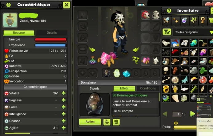 Zobal 184 – Tiliwan + Dofus Domakuro | 2515 Succès | 100% SAFE | NON CERTIFIÉ | Up Manuellement | Auto Delivery