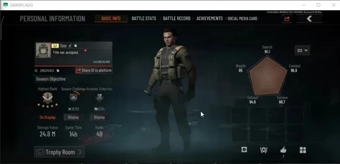 MOBILE|Lv 30|SV 24.8M|CV 23M|OF AKM,Forest MP5,Abomi Vector 9,Speed SQB M110|CN ON|Log Infinite|Takemail|Check SS|(AB3901)