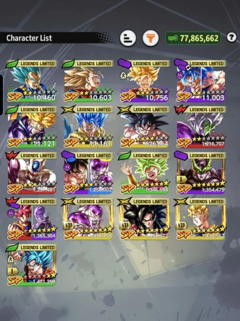 B628-IOS+Android-Team Frieza-LR A17&Frieza Full Star+Cooler 12 Star+Equipment+Frieza Zenkai+Cell Zenkai+Caulifla+Goku&Frieza+Goku&Hit
