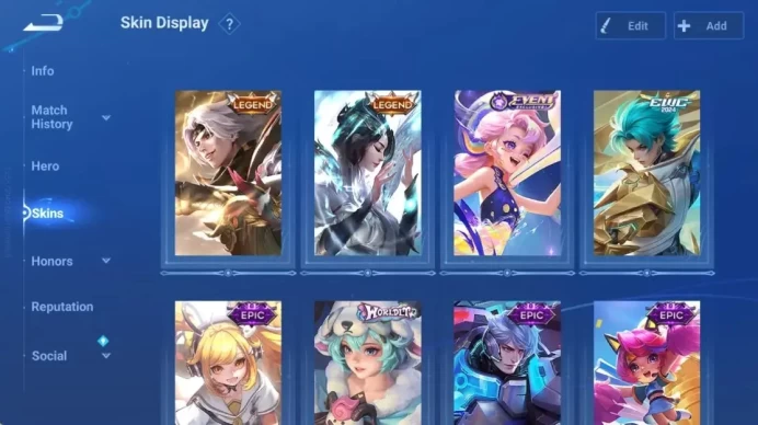 Global|115H 171S|Journey to the west: Arli,Wukong|Saint Seiya: Hou Yi,Dharma|LNY 2024 Zilong|KIC Luna|More|Check SS HOK920B