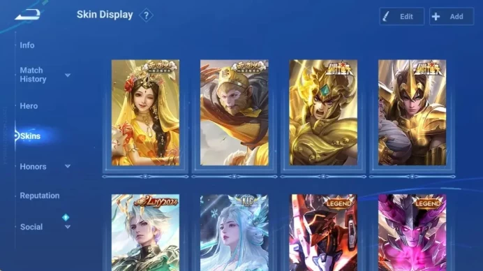 Global|115H 171S|Journey to the west: Arli,Wukong|Saint Seiya: Hou Yi,Dharma|LNY 2024 Zilong|KIC Luna|More|Check SS HOK920B