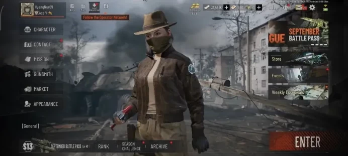 Moibile|Lv30|SV 47M|CV 31M|MG H416,Ba T951|Crimson Famas,CE MP5,Etc|AL Assault|Raider Outdoor Set|CN ON|Infinite|CheckSS|AB3907