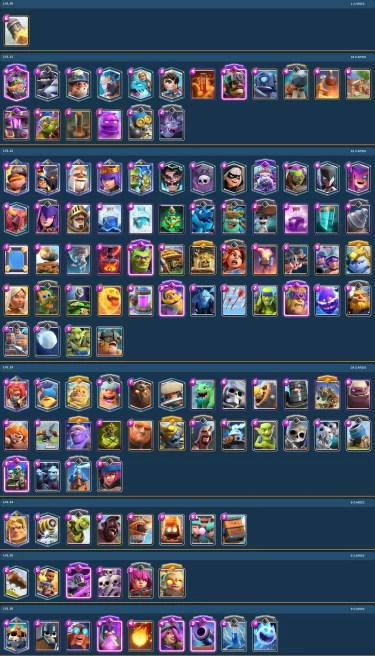 CR1090 // 15 EVO+3 HERO EVO+8 CHAMP+KT 15+127 EMOTES+13533 TROPHIES+9 MAX 16 LVL CARDS