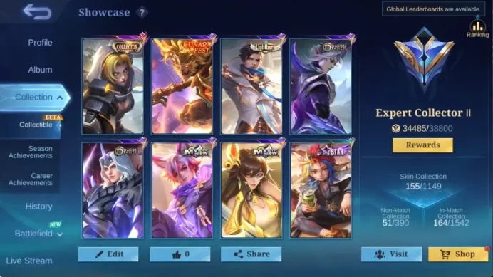 Global|155S|CC Natalia,LUNARFEST Sun,Gaara,SpongeBob,Starlight Harith Leomord Joy |CheckSS ML3086B