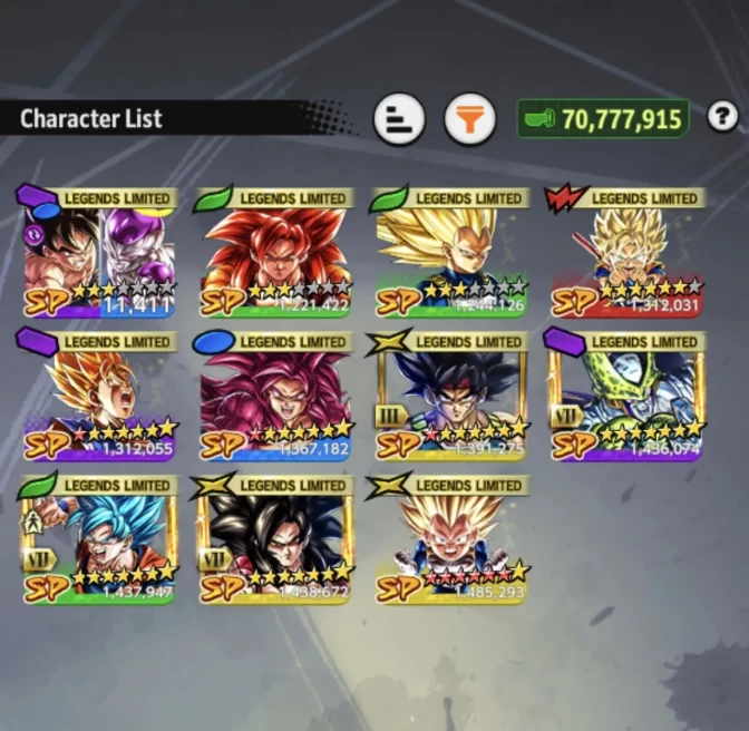 B631-IOS+Android-Team GT+Daima-LR SS3 Goku Full Star+UL SS4 Goku+Good Equipment+SS4 Goku Red Star+SS3 Vegeta 13 Star+SS4 Goku Zenkai+SS4 Gogeta+