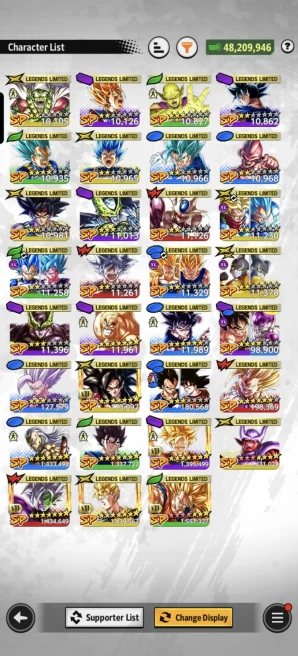 B633-IOS+Android-LR(Broly Full Star+Trunks&Gohan)+UL(Gogeta v2 Full Star+Kaioken)+31 Legends+Good Equipment+18 Zenkai+ A13+Janemba 10 Star+SS3 G