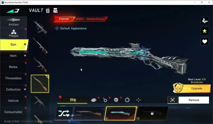 Asia|Eternal M1887-Netherflame+Ultra Melee Greataxe|Collab M4A1-Battle of Faith|5 Ultra(Kala,FAL,Galil),etc|Log NetEase|BLS6528