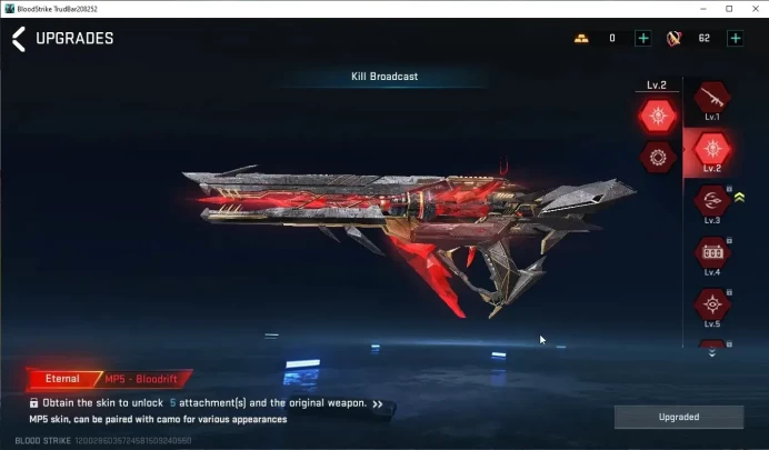 Asia|Eternal MP5-Bloodrift Lv 2|Ultra Galil-Knight|3 Legendary(M4A1-Venom,MP5 Ruins,AR97-Abyys)|Log NetEase|Take Mail|(BLS6527)