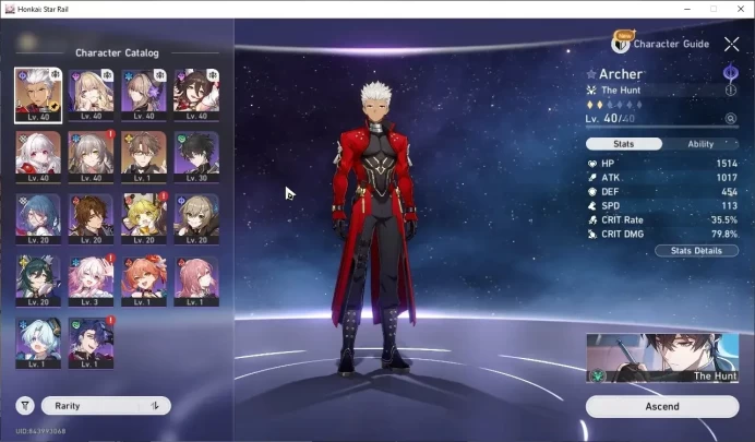 Asia|TL 26|1 Limited| Archer +2 STD Char (Welt & Clara)|Rate ON|Female MC|Jarilo-VI|Take Mail|Check SS|HSR8992