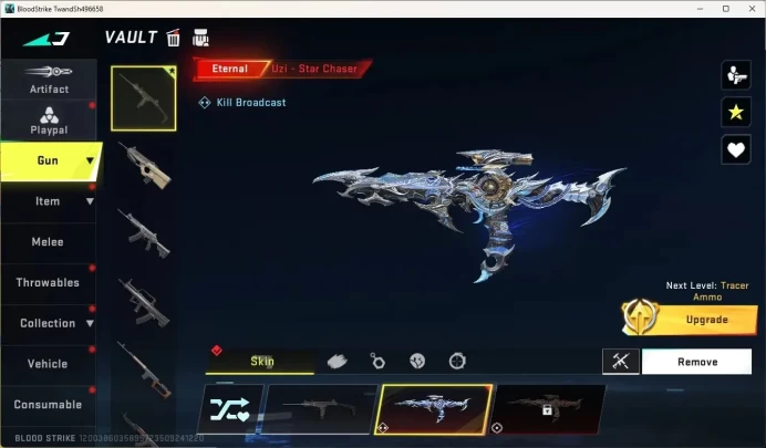 ASIA|Eternal Gun:Uzi-Star Chaser| 1 Epic Name-Changing Card|Legendary Nova-Rebel Vogue|Check SS BS3561B