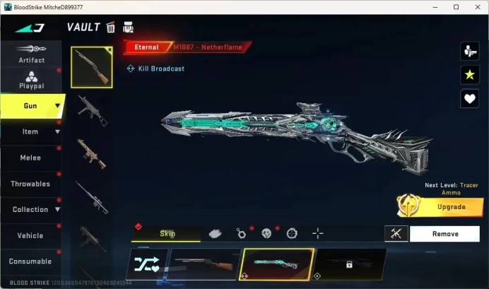 ASIA|Eternal Gun:M1887-Netherflame|Ultra Melee:TalonKnife-Scythe|1 Collab Gun [AOT]|1 Ultra Gun|Check SS BS3570B