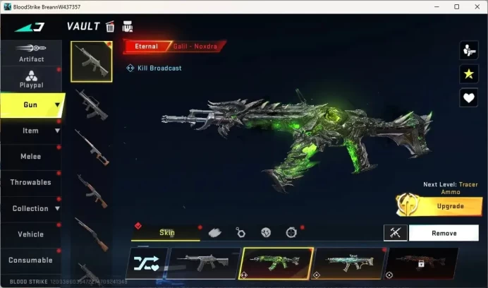 ASIA|Eterna Gun:Galil-Noxdra|1 Collab Gun [AOT]|Ultra Melee:Katar-Selachian|1 Name-Changing Card|Check SS BS3571B