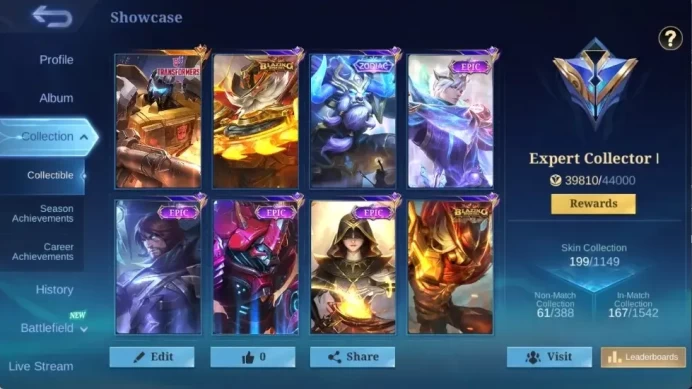 Global|199S|Expert|TF Roger,Zodiac Minotaur,Chrismas Lancelot,Epic Lunox Roger Grock,etc|CheckSS ML3098B