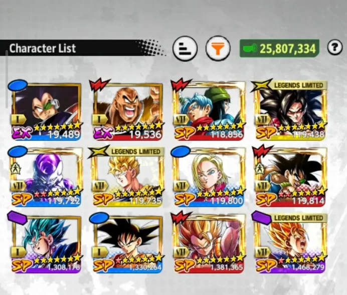 ANDROID+IOS- LR Broly 8S+LR Vegito 8S+Legends ssj3 Goku 8s+Janemba 8s+Gotenks 8s+Sp vegito 8s+Vegito+Gohan yel+ss4 Goku+Nappa+Have Equip (D503)