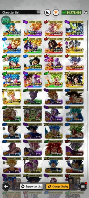 UL Goku Uis+UL Hit 10S+UL Goku Kaioken 10S+ LR Android 17&Frieza FULL+17 Legends (Gohan yel+ss4 Goku+Kefla+GokuFrieza+Goku&hit) Have Equip (D509