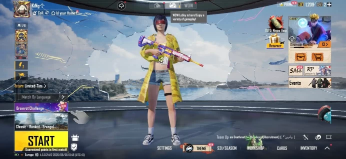 PUBG Mobile Account | Level 72 | 141 Outfits | 100 Headgears | 46 Collectors | 12 Upgraded Weapons | Code 5126