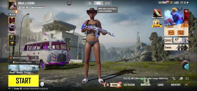 PUBG Mobile Account | Level 72 | 132 Outfits | 93 Headgears | 48 Collectors | 17 Upgraded Weapons | Code 5129