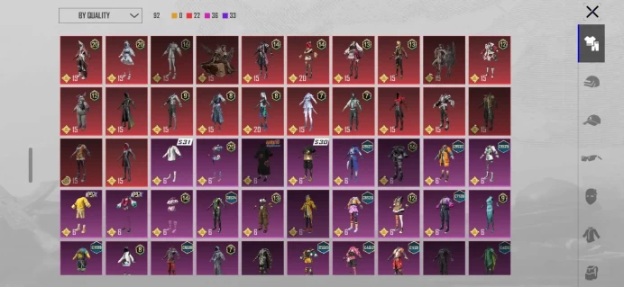 PUBG Mobile Account | Level 60 | 92 Outfits | 64 Headgears | 43 Collectors | 17 Upgraded Weapons | Code 5130