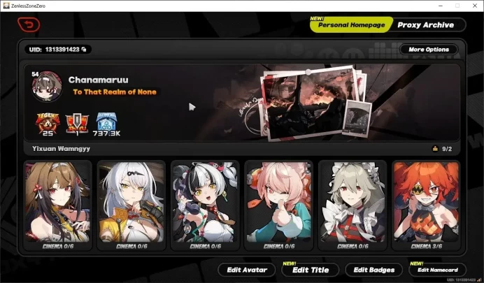 ASIA|IK 54|4 Limited [YSG+sign,Yixuan+Sign.Dailyn,Zhao]|1 Skin|8 S-Rank Bangboo|Mc Male|TakeMail Check SS ZZZ40B
