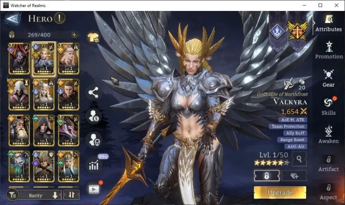 GlobaL 50x|Lv 6|265K PWR|3 Lord[Ezareth,Aracha,Laya]+16 Legend(4 Assasin[Bayek,2 Evie,Eizo],GuShi,Etc)|4K Gems|Take Mail|WOR1367
