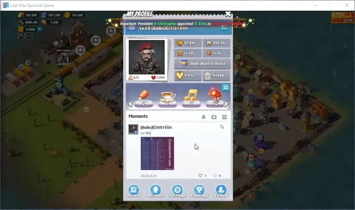 Sv 2266|Power 52.9M|HQ 29|VIP 12|3,800 Gold Bricks|Drone Lv 95|SQ 1: 15.33M,SQ 2: 8.86M,SQ 3: 8.03M|Log Email|Check SS|LW811
