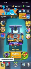 CR1420 // 6.2K Trophies 1123 LEVEL deck with witch 5 evolutions 218K coins 13 emotes