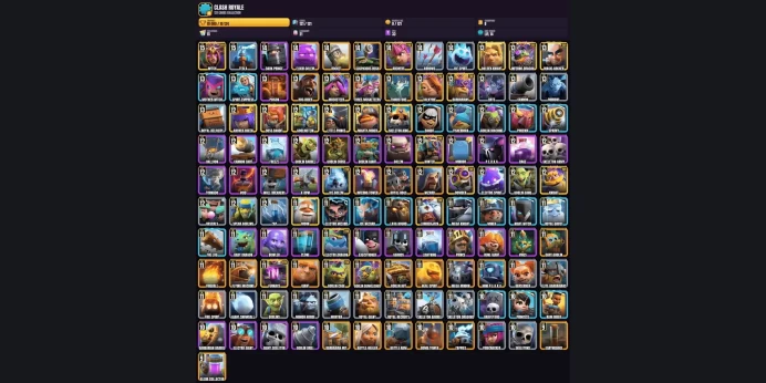 【Android/iOS】 14 KING LEVEL ✅ 121 TOTAL CARDS ✨ 15 EVO CARDS ⚡ 2 LVL15 ⭐ 7 LVL14 ✨ 16 LVL13 ✅ 38 LVL12 ⚡ 42 LVL11 ⭐ 14 LVL10 ✨ 2 LVL9