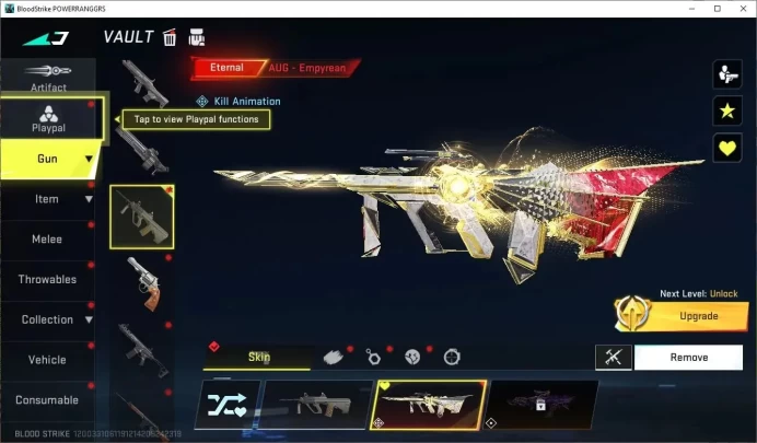 ASIA|2 ETERNAL: AUG-Empyrean Lv5,MP7-Tidesong|2 OPM|10 STRIKER SKIN|1 Limited|2 Ultra WP|LogNetEase(BS1008Z)