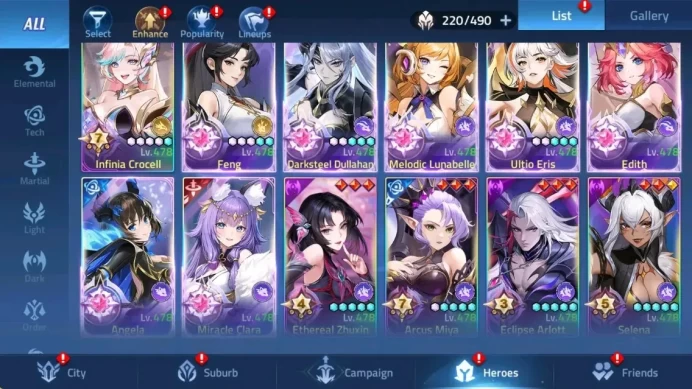 Global 706xx|Lv.216|701M Power|Camp 74-10|Vip 10|220 Hero|7 Nexus|42 Awaken|12 UR|8 Epic|31 Elite|1,734Diamond|Check SS MLA163B