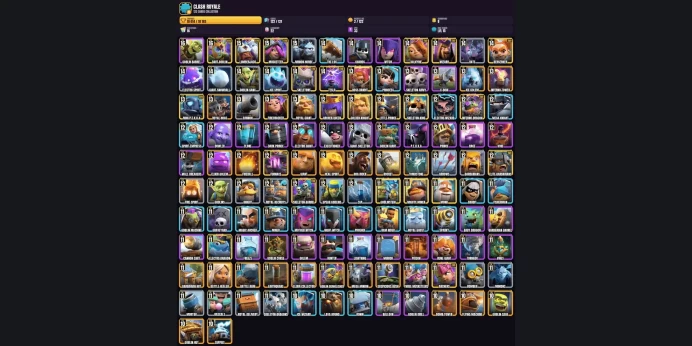 【Android/iOS】 15 KING LEVEL ✅ 122 TOTAL CARDS ⚡ 15 EVO CARDS ⭐ 2 LVL16 ✨ 2 LVL15 ✅ 11 LVL14 ⚡ 10 LVL13 ✨ 34 LVL12 ⭐ 32 LVL11 ✨ 23 LVL10 ✅ 5 LVL9