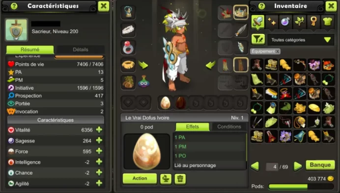 [TEMPORIX-6] SACRI 200 DOFUS/100 Pages items THL !! Jamais Certifie, 100% Safe.