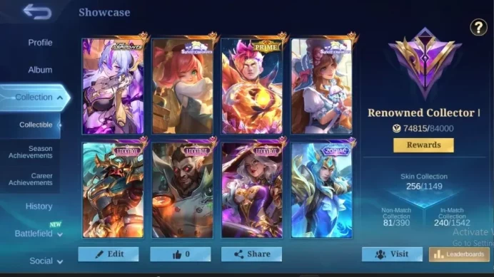 Global|256S|Renowned|Aspirants Vexana,PRIME Claude,Sanrio Change Floryn,LuckyBox Alice Alpha Roger| ML3102B