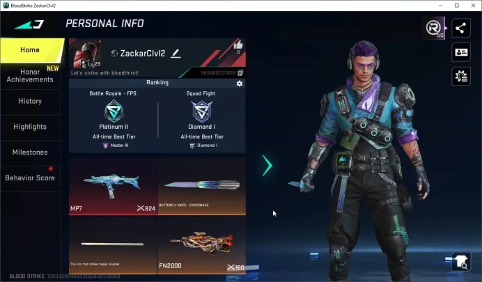 ASIA|ETERNAL MP7-Tidesong|2 ULTRA Melee(Butterfly Knife,The Iron)|6 ULTRA(FN2000,Galil,FAL,Glock,EMMA,ETHAN)|NetEase|BS1001Z