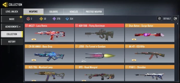 COD Mobile Account | 2 Mythic + 10 Legendary + 270 Epic Guns | 129 Epic Characters | Level 362 | 2K C | Activision - code 5050