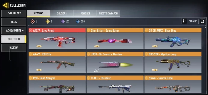 COD Mobile Account | 1 Mythic + 9 Legendary + 181 Epic Guns | 84 Epic Characters | Level 316 | 9K C | Activision - code 5051