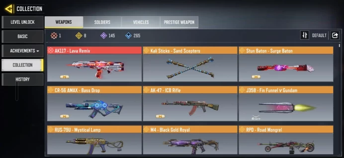 COD Mobile Account | 1 Mythic + 8 Legendary + 145 Epic Guns | 47 Epic Characters | Level 296 | 22K C | Activision - code 5061