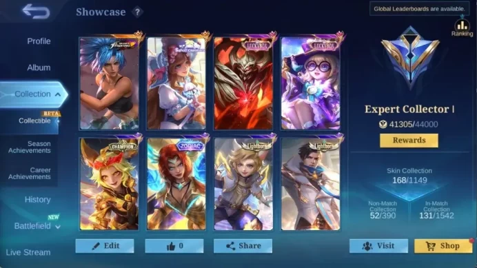 Global|256S|Expert|LuckyBox Zhask Change,Sanrio Floryn,Zodiac Hilda,Champion Joy,Kof Karina| ML3103B